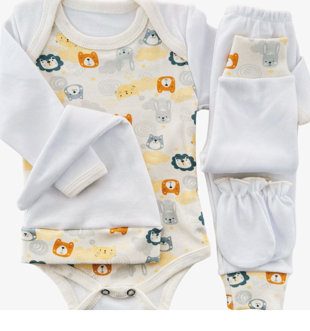 Ajuar 4 piezas Body Americano Estampado