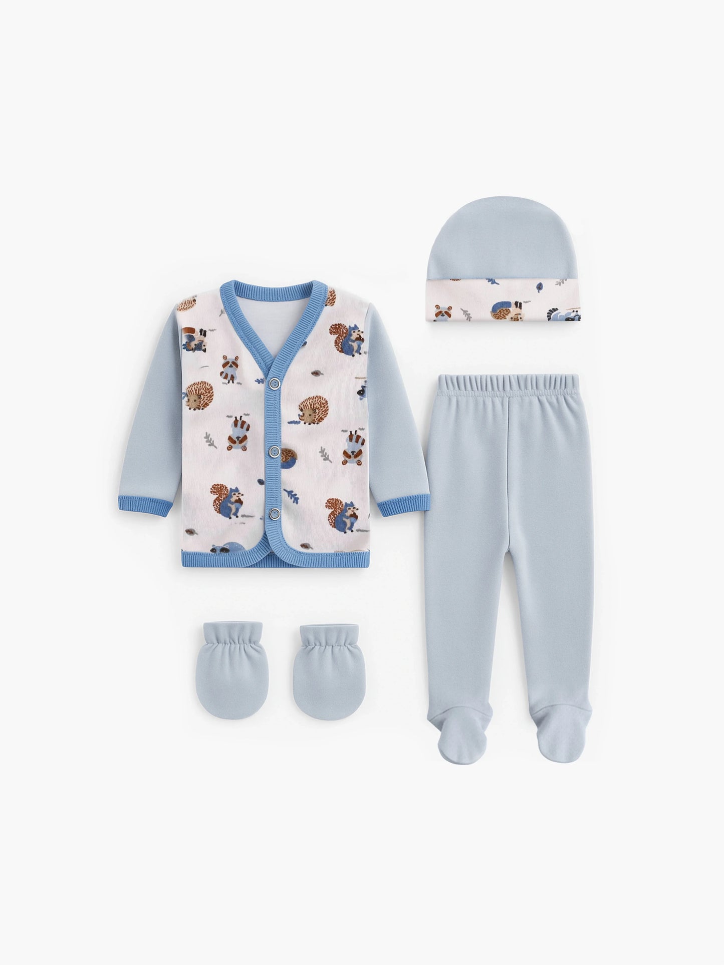 Ajuar 4 piezas Batita Estampada