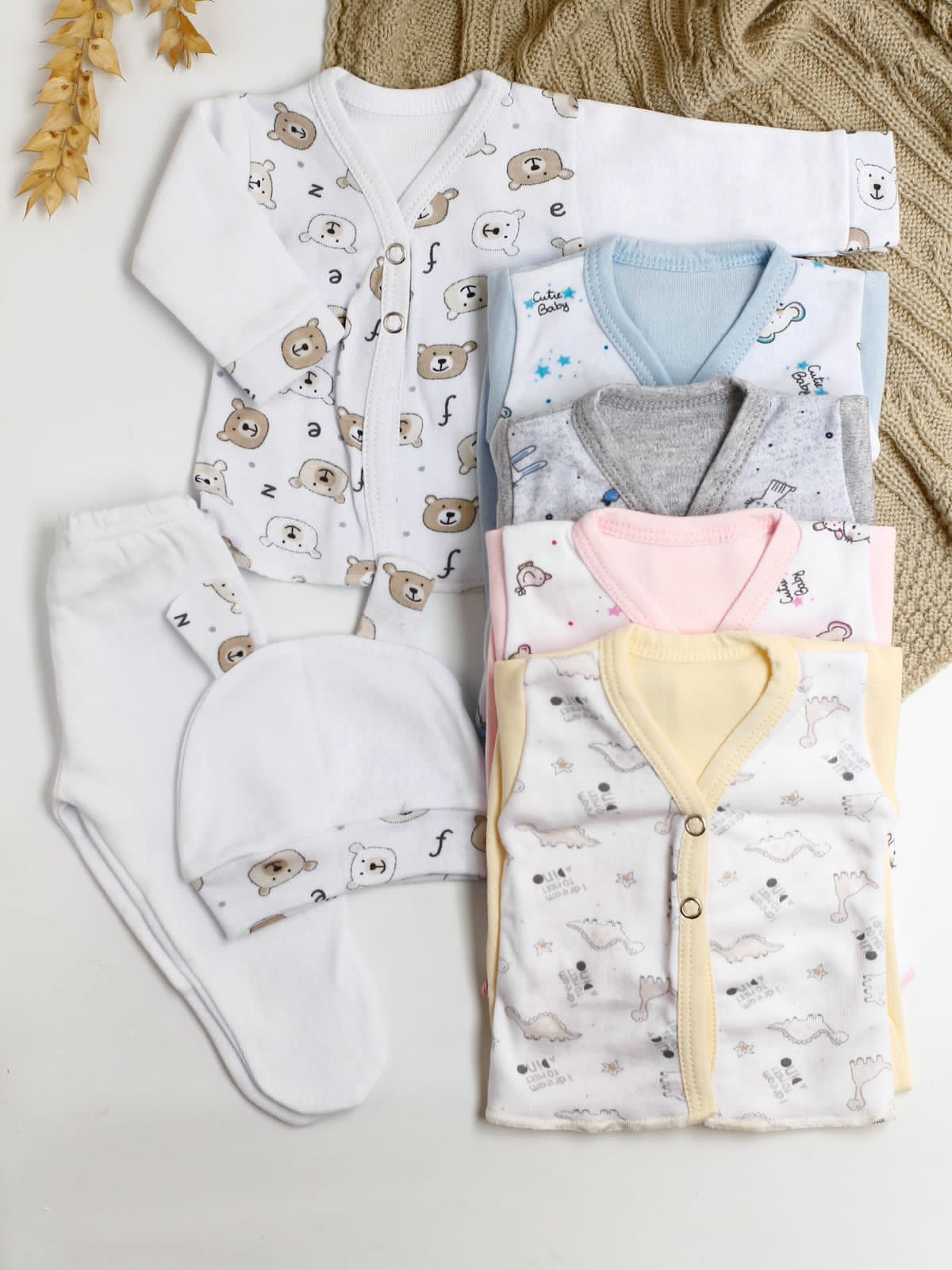 Ajuar 3 Batis PREMATURO Estampado