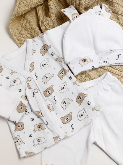 Ajuar 3 Batis PREMATURO Estampado