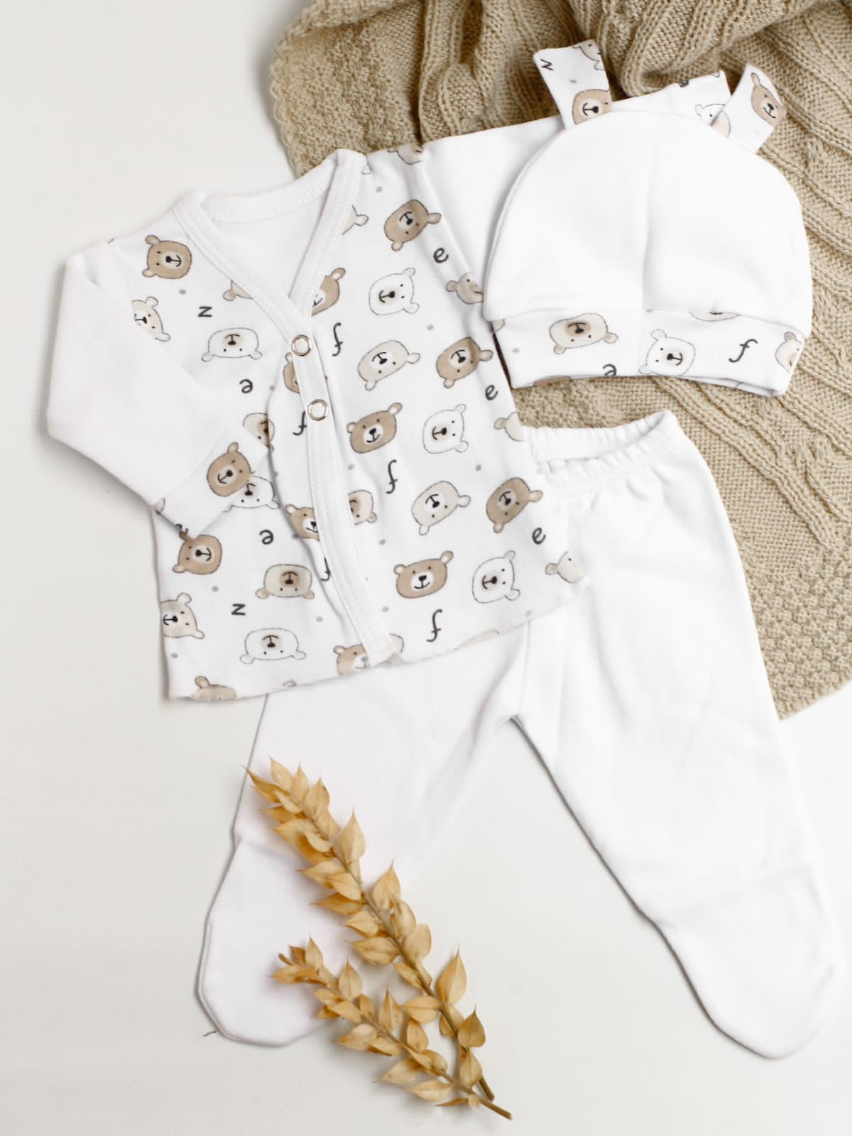 Ajuar 3 Batis PREMATURO Estampado