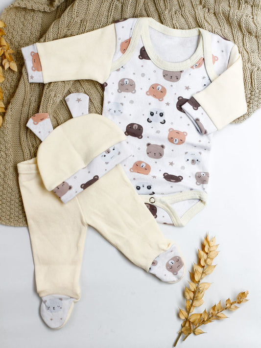 Ajuar 3 piezas PREMATURO Body Estampado